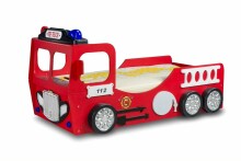Plastiko Fire Truck Art.46817 Ergonomiska bērnu gulta - Mašīna ar  matraci 190x90 cm