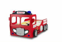 Plastiko Fire Truck Art.46817 Laste stiilne voodilaud madratsiga 190x90sm