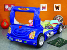 Plastiko Truck Art.46826  Детская стильная кровать-машина с матрасом 180x90cм