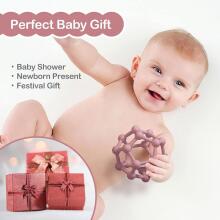 Baby Silicone Teether Sensory Grab Art.47009   Silikona zobu graužamrotaļlieta zīdaiņiem – sensorā bumba zobu graušanai, 8,5 x 10 cm
