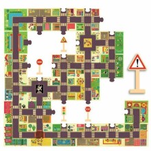 DJECO Art.DJ07161 Wooden Puzzles Attīstošā puzle - Pilsētas satiksme