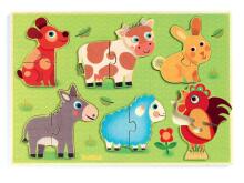 DJECO Wooden Puzzles Coucou - cow DJ01259