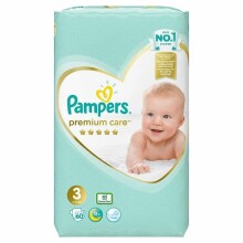 Pampers Premium Care Art.P04G993 Diapers S3 size,6-10kg,60 pcs.