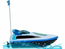 Colorbaby Toys Racing Boat Art.46237 Radiovādamā motorlaiva 20cm
