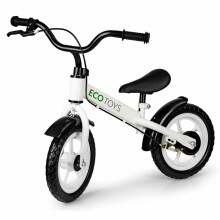 „Eco Toys Balance Bike Art.N2004-1 White“ motoroleris vaikams su metaliniu rėmu ir stabdžiais