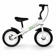 Eco Toys Balance Bike Art.N2004-1 White   Bērnu skrējritenis ar metālisko rāmi  un bremzēm