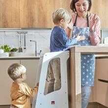 Wooden Learning Tower Art.55212 White Wood