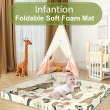 Foldable Baby Play Mat 180 × 150 cm – Double-Sided, Waterproof, Non-Slip XPE Crawling Mat with Foldable Sides & Carry Bag