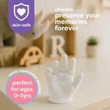 3D Plaster Cast Handprint with Gold Colour  Art.55570 plate with 3D memory prints
