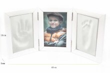 Art for baby Art.55572 Hand and Foot Print  White Тройная рамка для оттисков