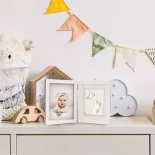 Chuckle Baby Art Art.55701 Hand and Foot Print Frame with memory prints