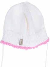 Lenne'16 Art.16241A/100 Josie knitted hat Хлопковая шапочка для малышей (48-52 cm) Knitted cap Вязанная детская хлопковая шапка на завязочках, цвет 10