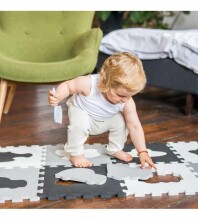 BabyOno Puzzle Art.394/02 Bērnu daudzfunkcionālais grīdas paklājs puzle no 10 elementiem