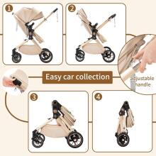 Shineey 3-in-1 Pushchair Buggy Art.U9-X Beige Stroller 3in1