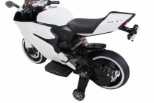 TO-MA elektrinis vaikiškas motociklas 12V / 7Ah, SX1628-S baltas