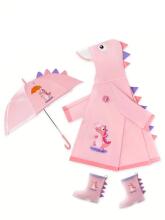 Kids Soft Raincoat Dino Art.63708 Pink  Rain-Coat