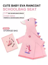 Kids Soft Raincoat Dino Art.63708 Pink  Rain-Coat