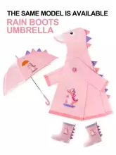 Kids Soft Raincoat Dino Art.63708 Pink  Rain-Coat