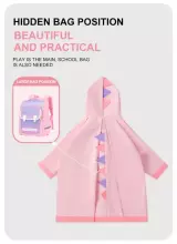 Kids Soft Raincoat Dino Art.63708 Pink  Rain-Coat