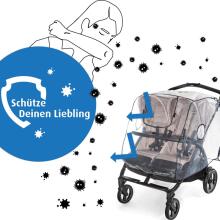 Universal Rain Cover for Twins Art.64521 Lietusplēve dvīnu ratiņiem
