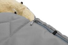 Sensillo Classic Romper Bag Art.824 Light Grey /Wool Bērnu ziemas ratu guļammaiss ar aitas vilnas oderi