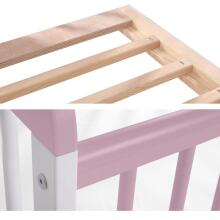 La Bebe™ Kids Wood Cot  Tomi 20 Art.64933 Pink  Bērnu kokā gultiņa 120x60cm