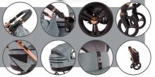 CAMARELO Belagio 4in1 Multifunctional Stroller Art.05 — Navy Blue