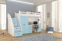 AJK Zuzia Plus Art.65566 Blue Bērnu moduļu mēbeļu komplekts