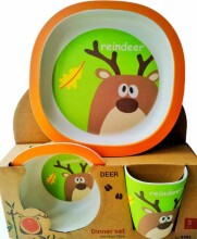Fissman Deer Art.9492 Детский обеденный набор (бамбуковое волокно)