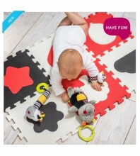 BabyOno Puzzle Art.395/01 Bērnu daudzfunkcionālais grīdas paklājs puzle no 10 elementiem