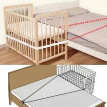 Kidsworld Strap for Baby Bed Art.70099 Strap for Baby Bed, Fixed Strap for Cot for Cot, Strap for Docking to the Adult Bed