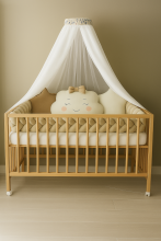 La Bebe™ Canopy Universal Art.165834 White Universal Canopy / Mosquito Net for Baby Cot or Cradle