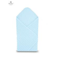MimiNu Minky Kvadraciki Blue bērnu sega 75x100cm