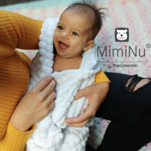 MimiNu Minky Kvadraciki Blue bērnu sega 75x100cm