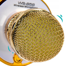 Baby Microfone Art.WS-858 Gold Микрофон для караоке с эффектами изменения голоса