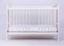 Drewex Mis Bialy Comfort Art.72870  Детская деревянная кроватка 120x60см