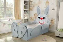 Plastiko Rabbit Art.74267 Laste stiilne voodilaud madratsiga 200x90sm