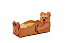 Plastiko Teddy Bear Art.74277 Детская стильная кровать-машина с матрасом 200x90cм