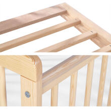 La Bebe™ Kids Wood Cot  Tomi 20 Art.74462 Blue Bērnu kokā gultiņa 120x60cm