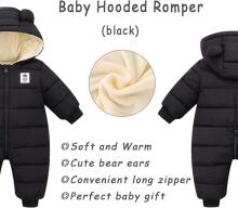 JiAmy Baby Winter Jumpsuit with Hood Art.74828 Black