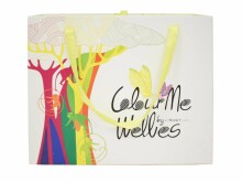 El Rhey Kids Colour Me Wellies Moth Carry Pack Детские резиновые сапожки раскраски. Комплект с фломастерами в подарочной упаковке
