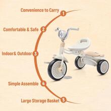 UBRAVOO Baby Tricycle Art.76891  Kids tricycle, folding toddler tricycle with pedals