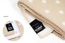 La bebe™ Lambswool 100x140 Art.76993 Beige dots Baby blanket (New Zealand wool),100x140 cm