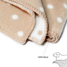 La bebe™ Lambswool 100x140 Art.76993 Beige dots Baby blanket (New Zealand wool),100x140 cm