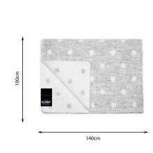 La bebe™ Lambswool 100x140 Art.77005 Grey dots Baby blanket Dots (New Zealand wool),100x140 cm