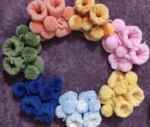 La bebe™ Hand Made Booties Art.78930 Navy newborn socks