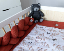 Baby Love Premium Motylek Art.81095 Kūdikių medvilnės lovos skalbinių komplektas iš 2 dalių [užvalkalas su pagalve]