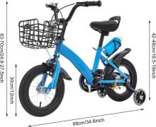 Kids Bike Wheels Collas 12' Blue Art.8061 Children's two-wheeled bicycle with additional wheels
