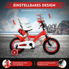 Kids Bike Wheels Collas 12' Red  Art.8063 Children's two-wheeled bicycle with additional wheels