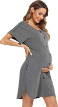 Nursing Maternity Nightdress Art.81669 Grey